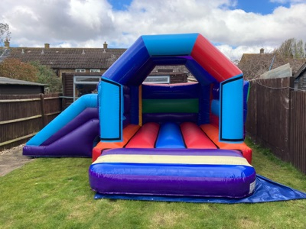 Bouncy castle with slide,