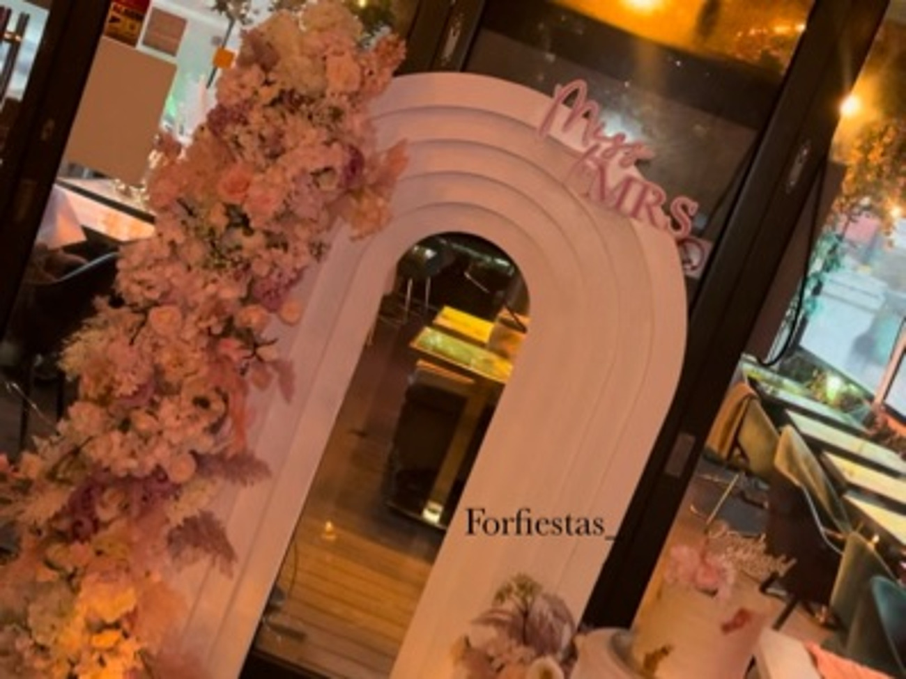 Bridal shower display backdrop