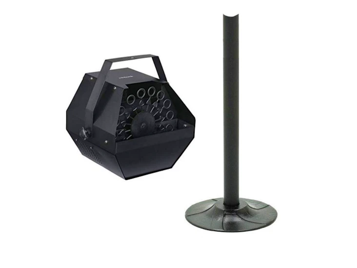 Bubble machine with pipe stand