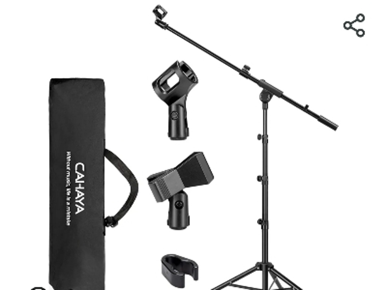 Cahaya tripod microphone boom with bag
