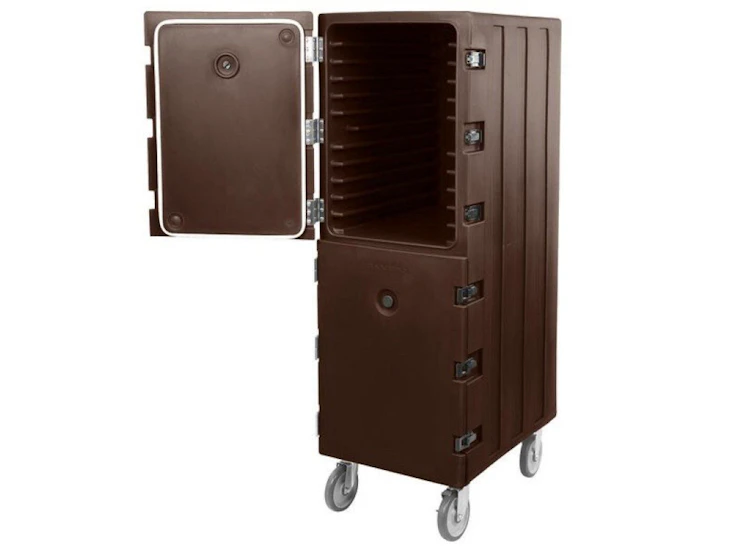 Cambro camcart dark brown double compartment tray and sheet pan carrier