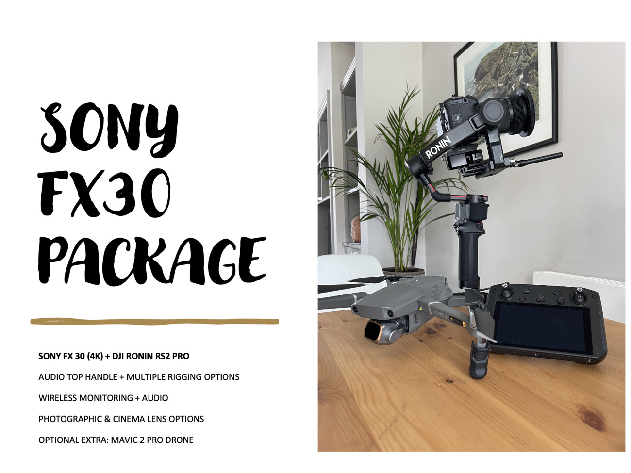 Camera operator with sony fx30 bundle 