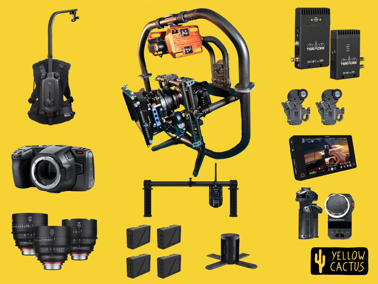 Camera kit-movi pro,bmpcc6k,easyrig,xeen,teradek 300,atomos,tilta nucleus m w/2 motors 