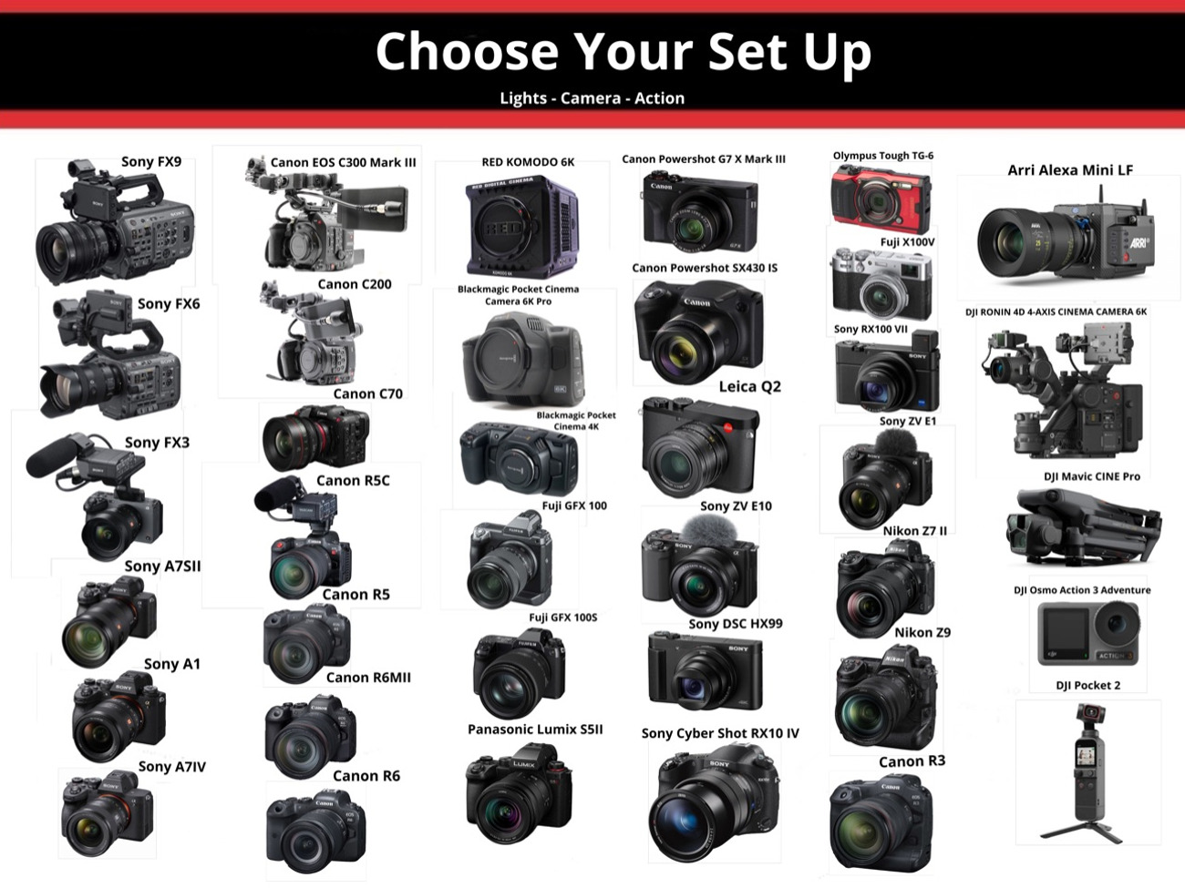 Canon - sony - dji - fujifilm - camera