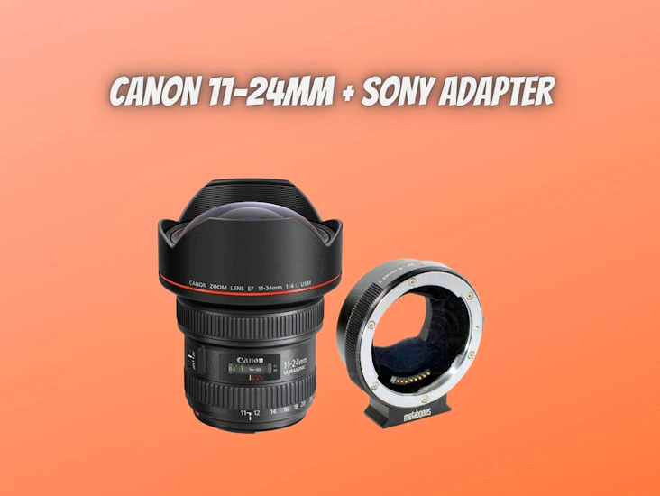 Canon 11-24mm f4 lens + adapter for sony
