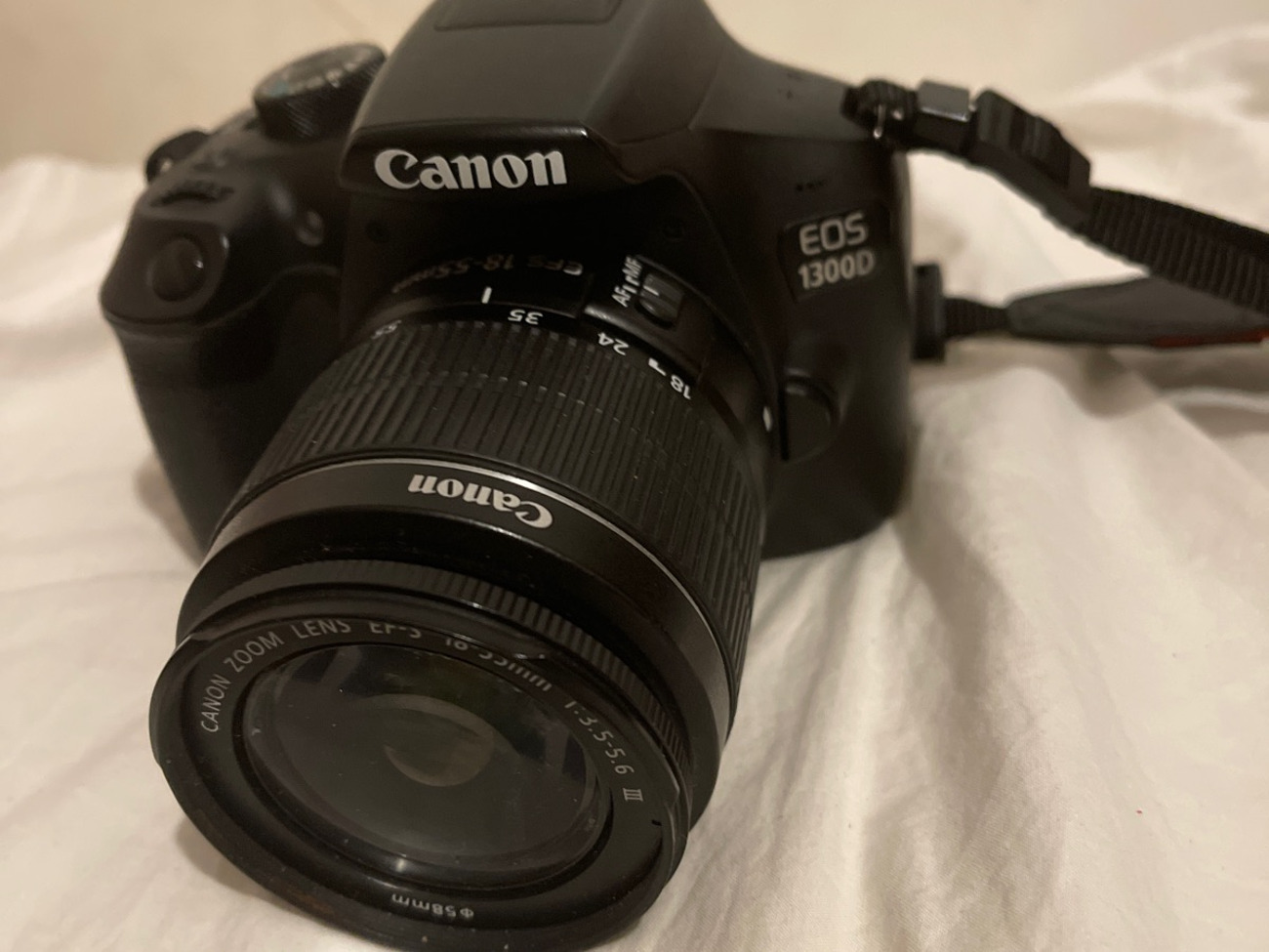 Canon eos 1300d dslr camera – 18-55mm lens kit (like new)