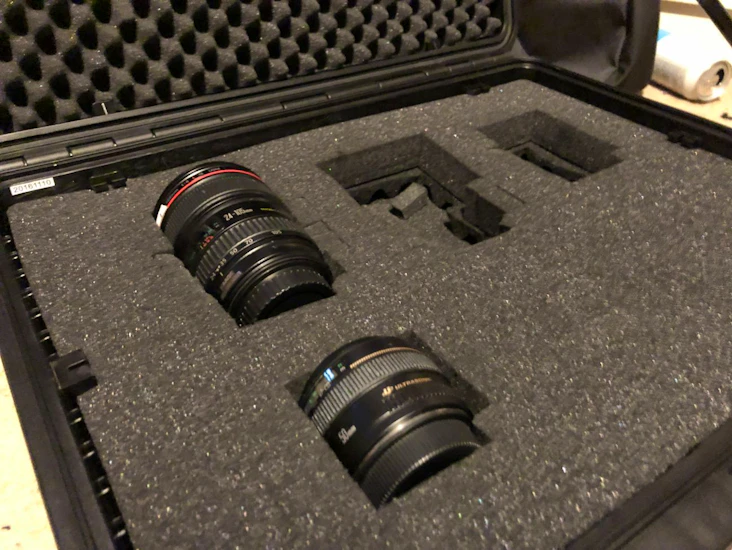 Canon 24-105 f4 & canon 50mm f1.4 lenses (with case)