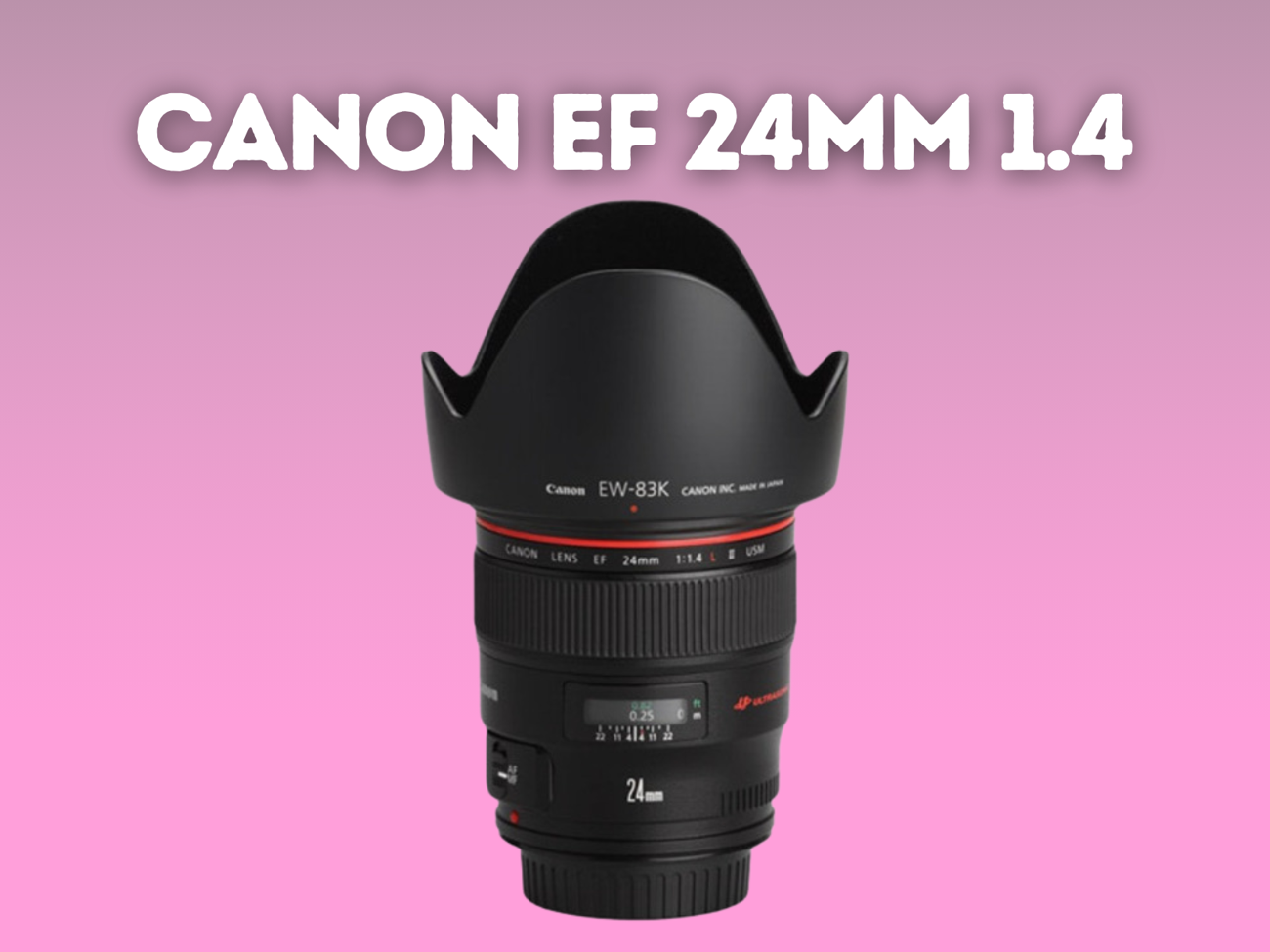 Canon 24mm f/1.4l ii usm lens ef