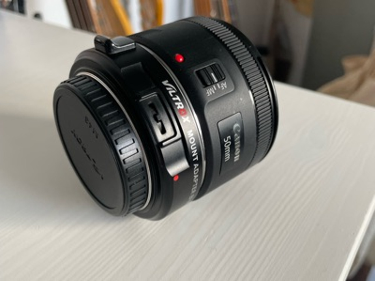 Canon 50mm prime lens (m4/3 adapter)