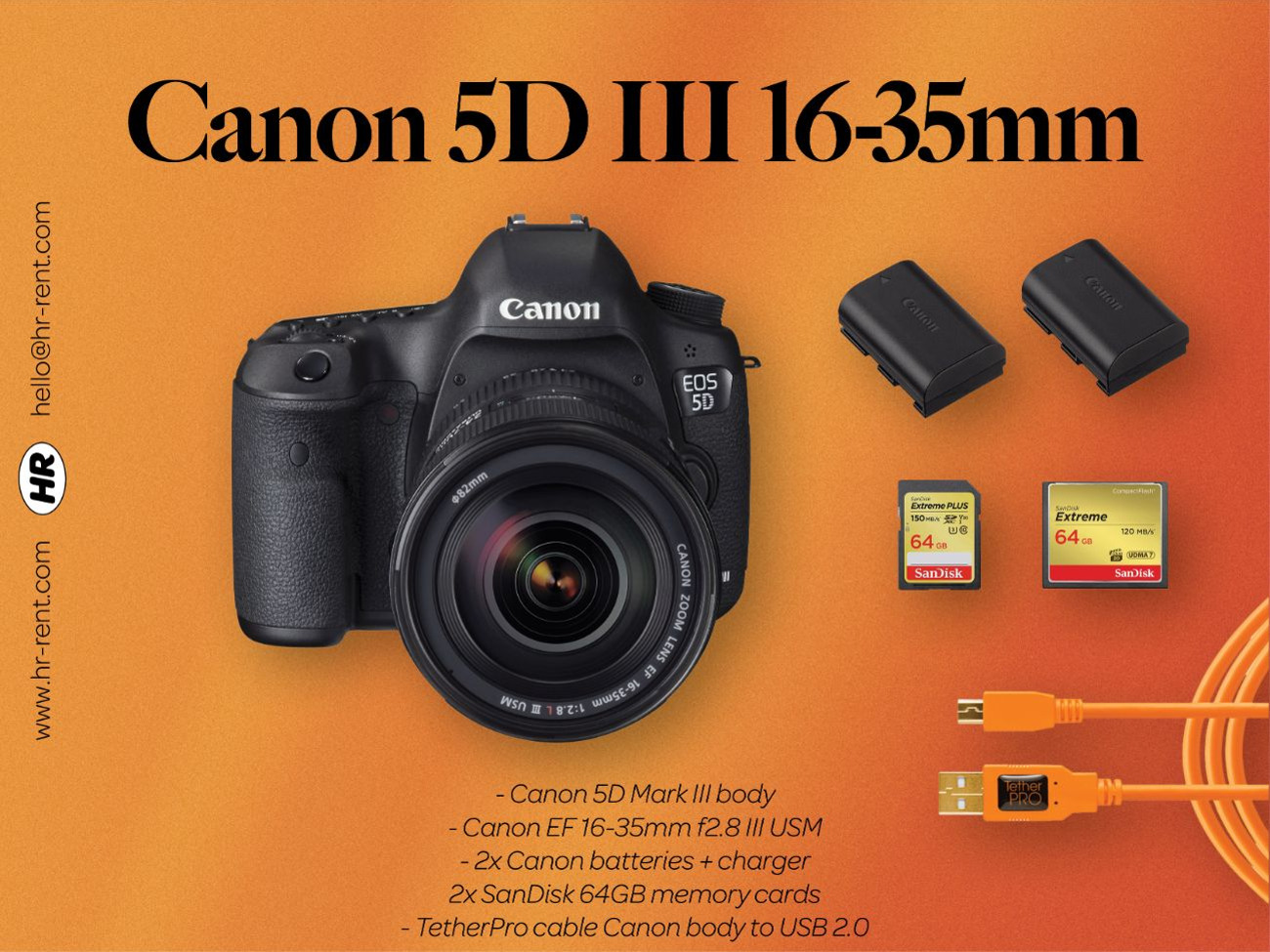 Canon 5d mark iii + 16-35mm f2.8 iii (canon 16-35)