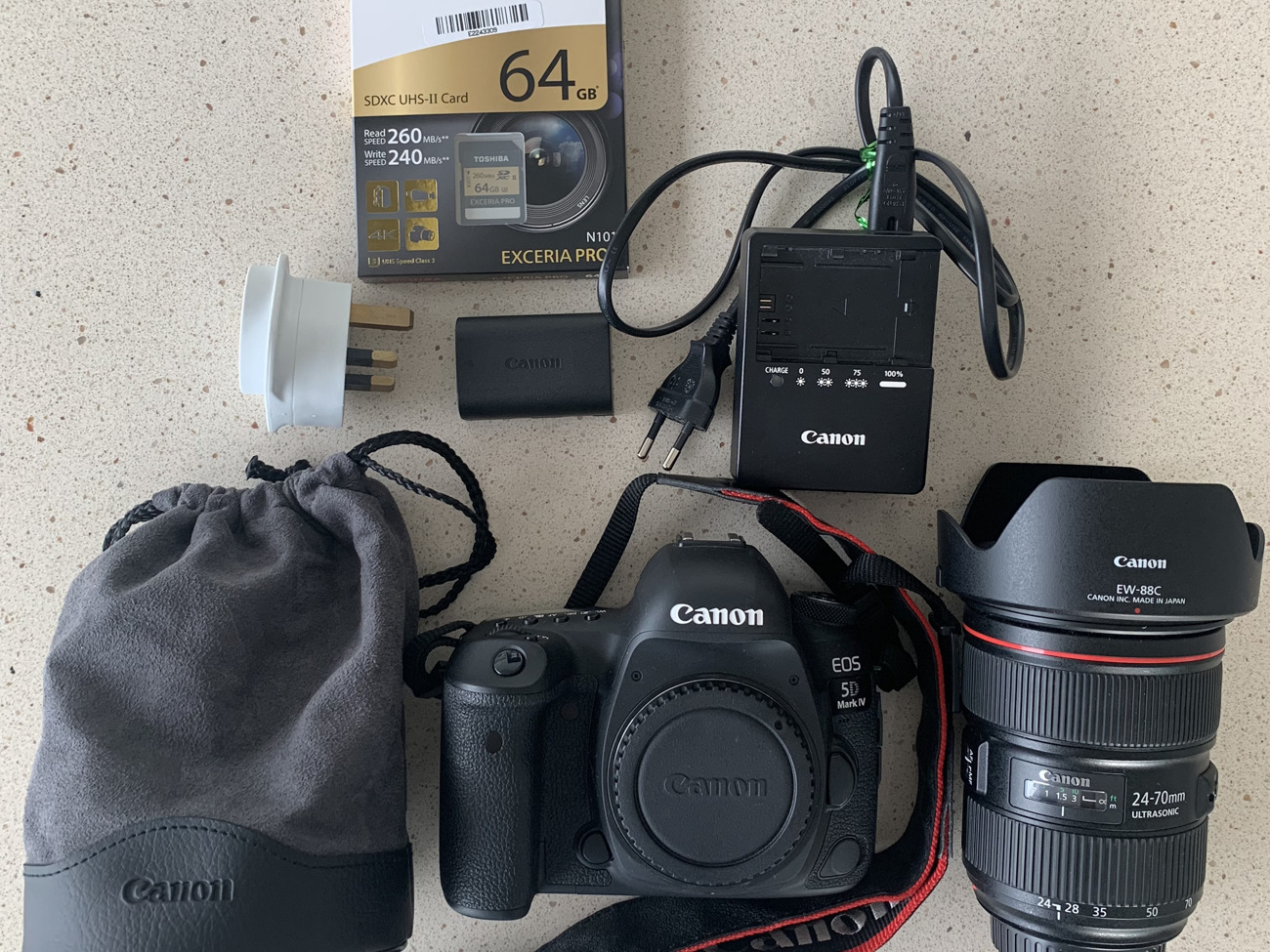Canon 5d mark iv + canon 24-70mm 2.8l lens kit