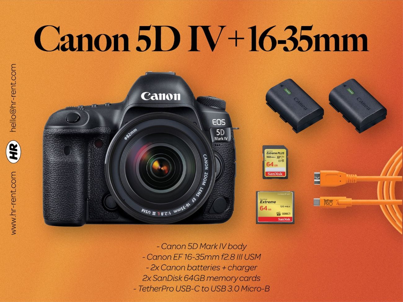 Canon 5d mark iv body + ef 16-35mm f2.8 iii lens (canon 5d iv 16-35)