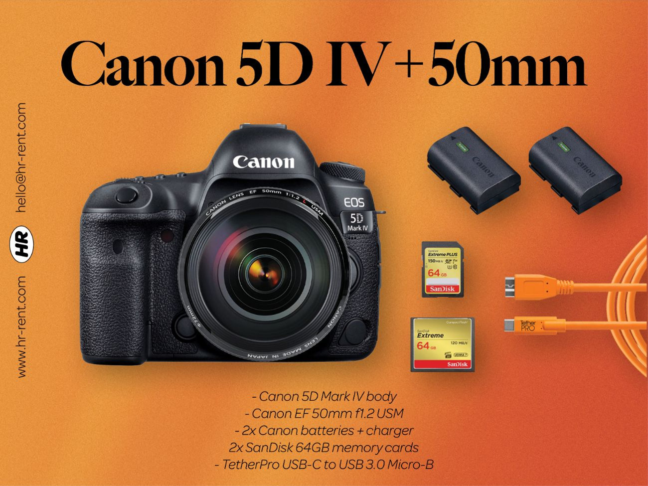 Canon 5d mark iv body + ef 50mm f1.2 (canon 5d iv 50 1.2)
