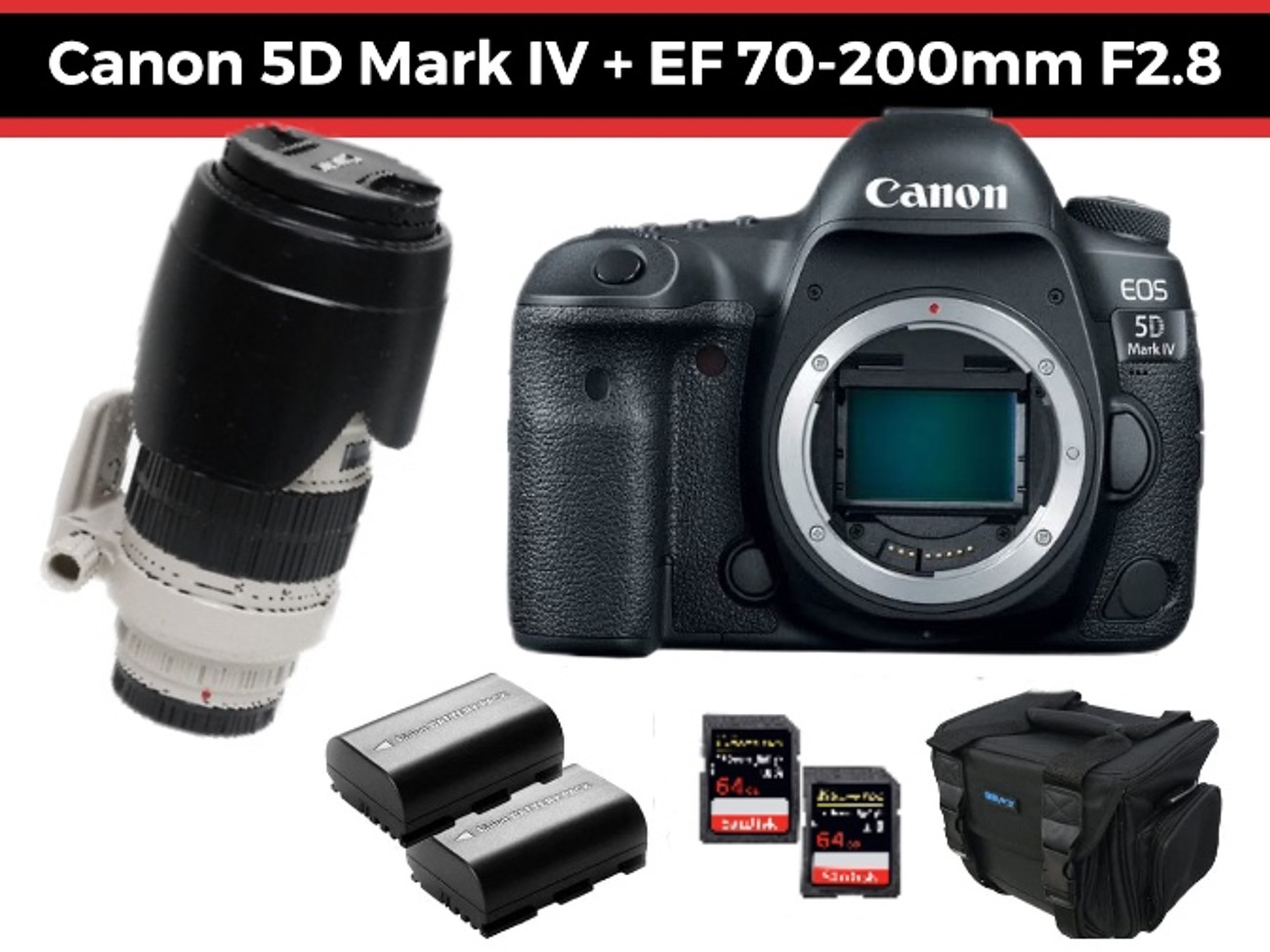 Canon 5d mark iv plus ef 70-200 mm f/2.8 l usm