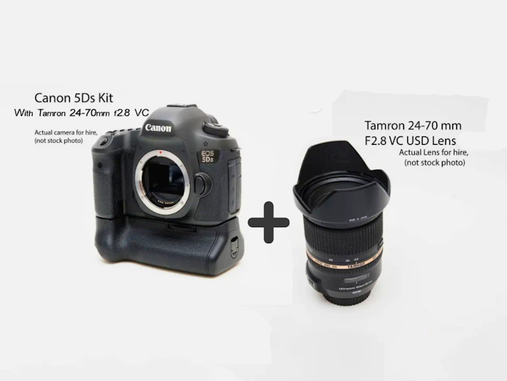 Canon 5ds dslr with tamron 24-70mm f2.6 vc