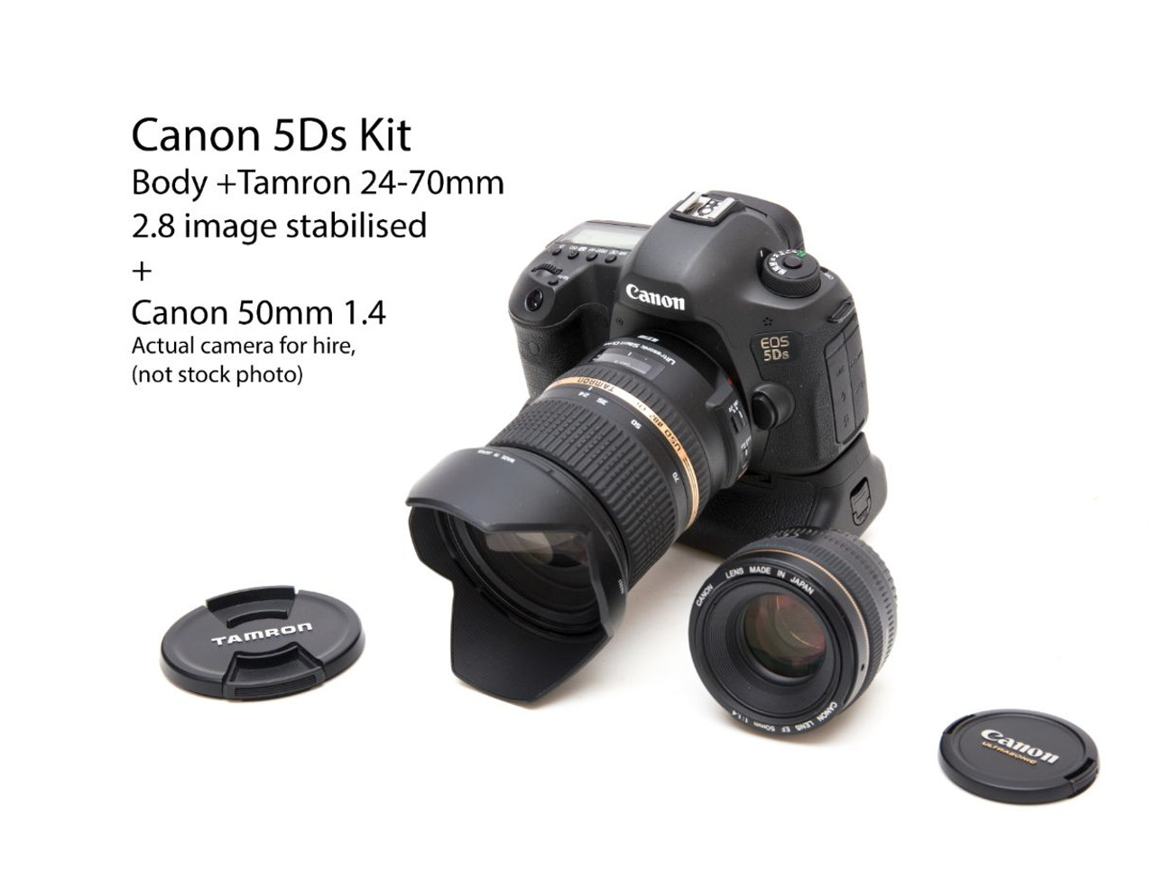Canon 5ds with tamron 24-70mm 2.8 and canon 50mm 1.4