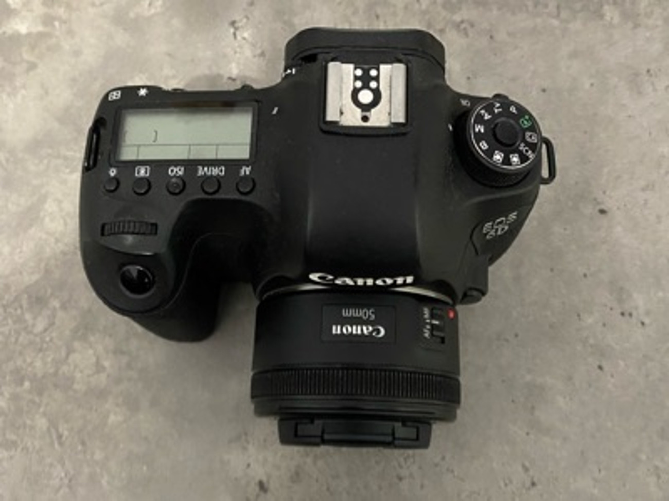 Canon 6d camera with a canon 50mm full frame lens
