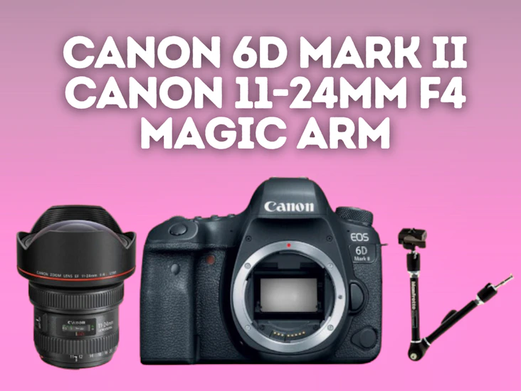 Canon 6d mark 2 ii + magic arm + canon 11-24mm f4 lens