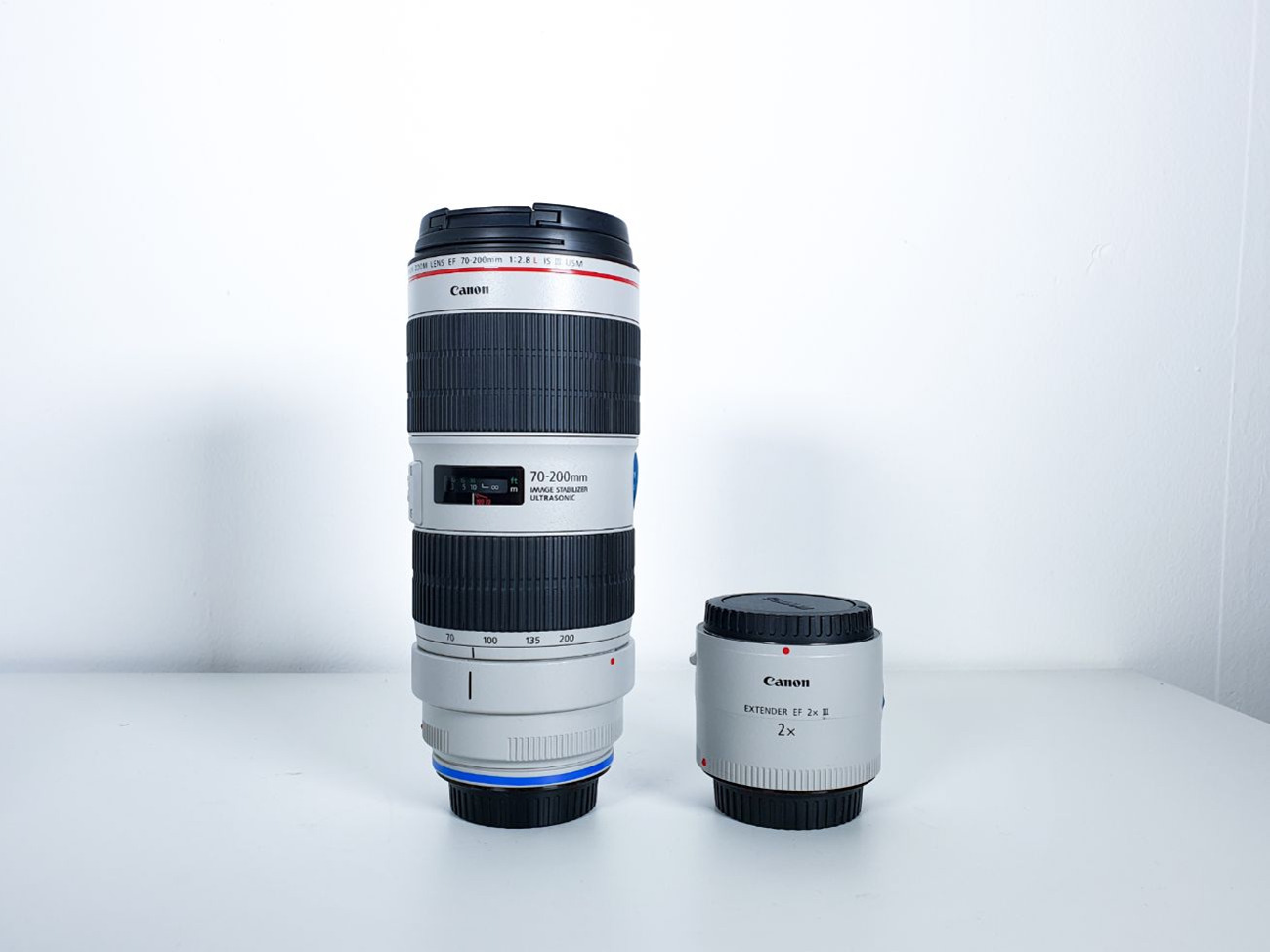 Canon 70 - 200 mm f 2.8 version iii + canon extender 3