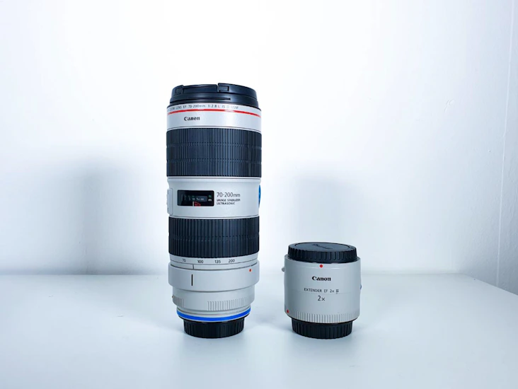 Canon 70 - 200 mm f 2.8 version iii + canon extender 3
