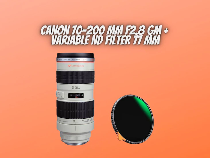 Canon 70-200mm f/2.8 l is iii ef + variable nd filter 77 mm