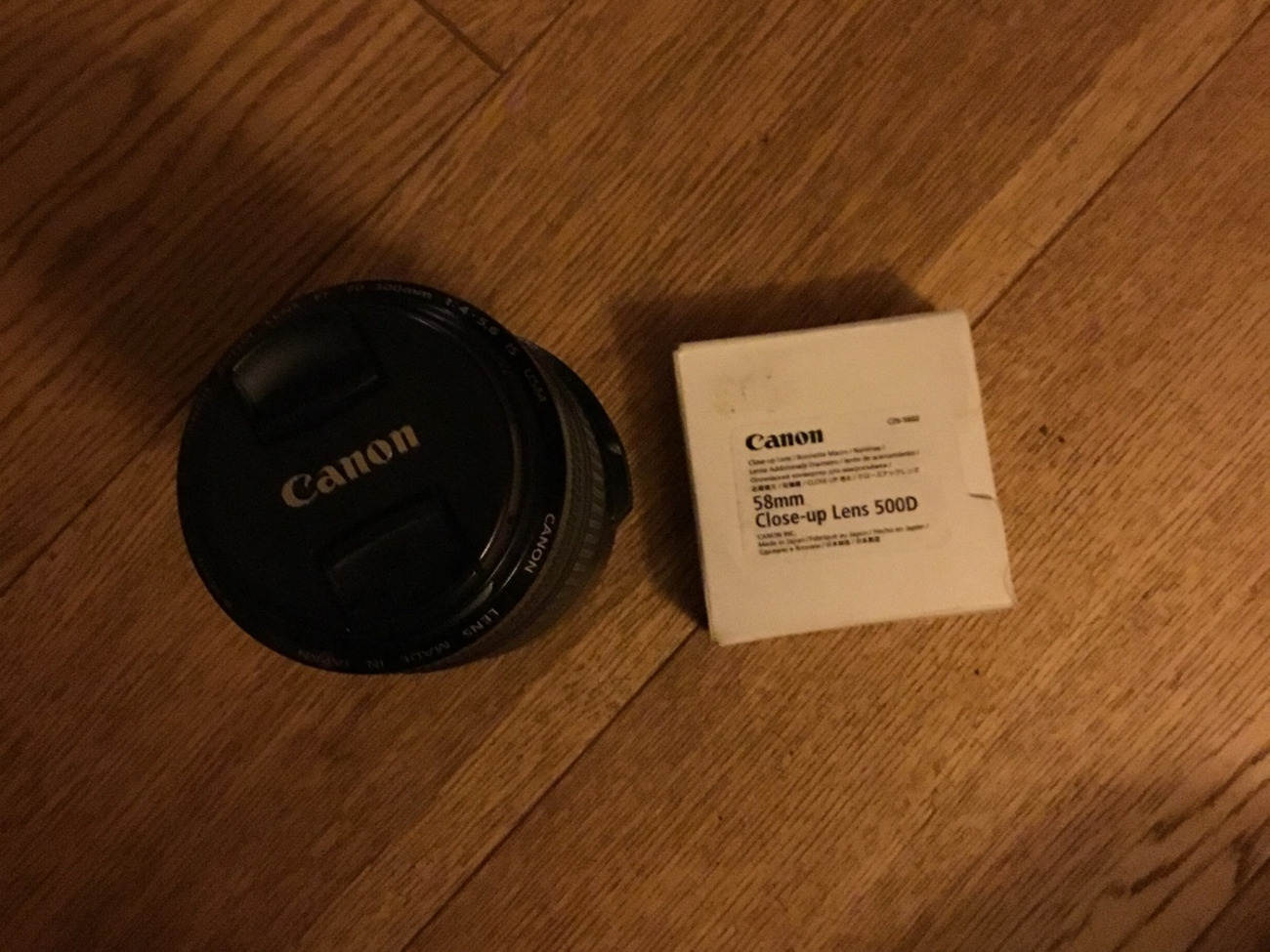 Canon 70-300mm lens & 58mm close up lens attachment
