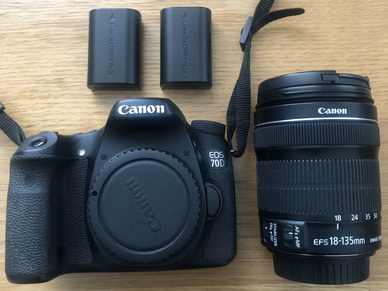 Canon 70d camera pack/kit