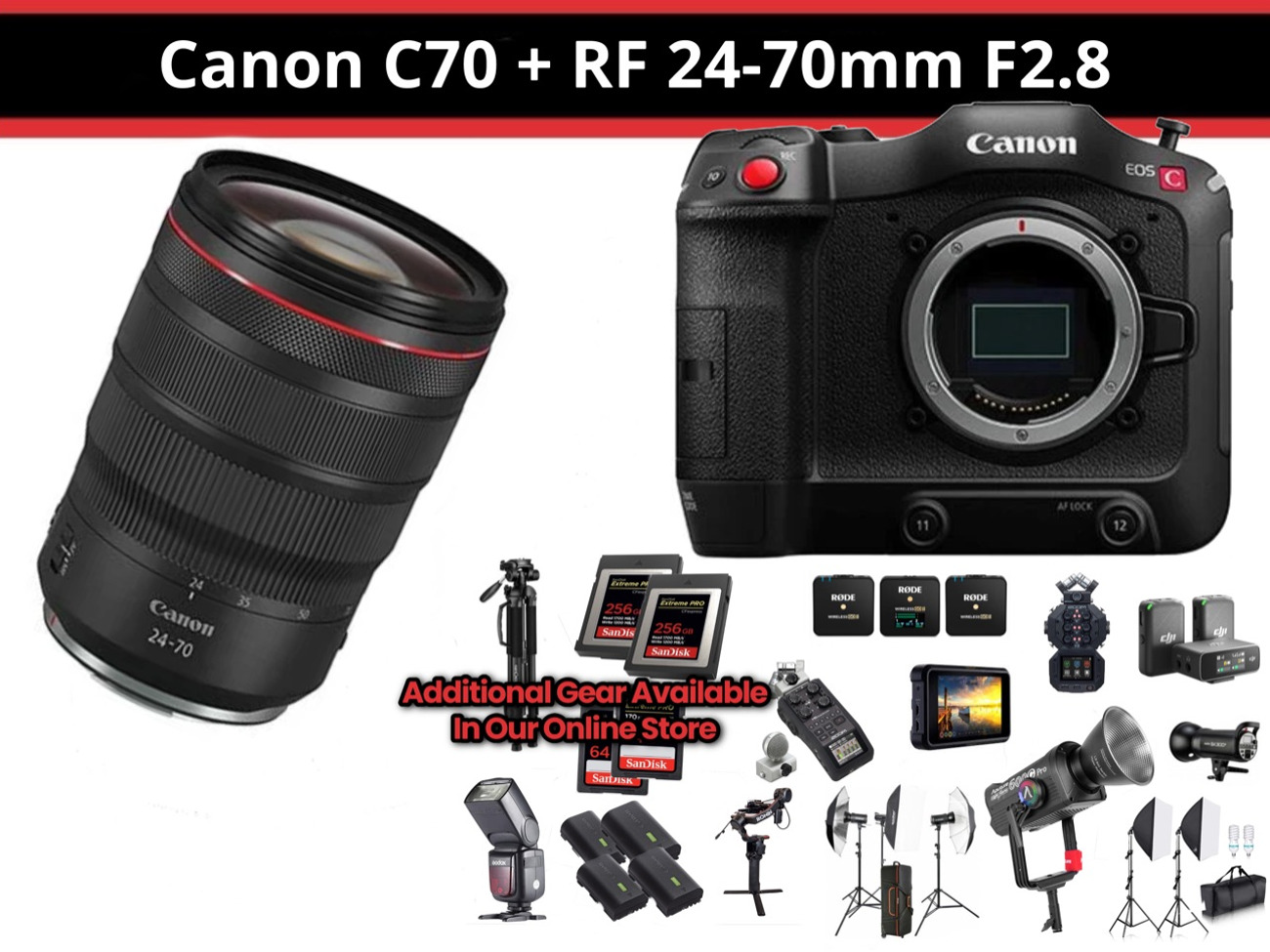 Canon c70 + rf 24-70mm f2.8