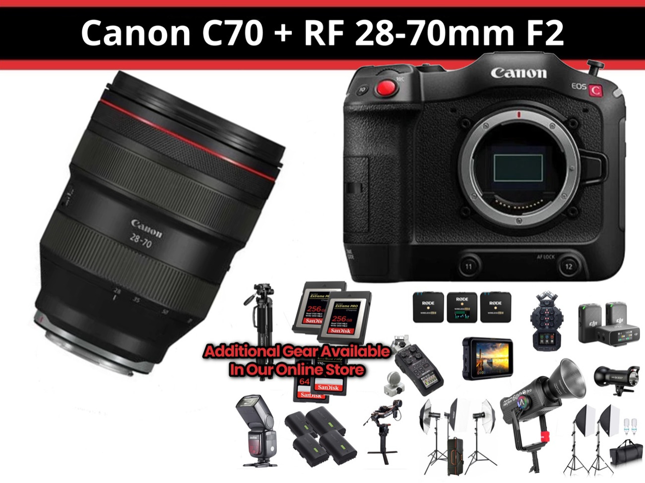 Canon c70 + rf 28-70mm f2