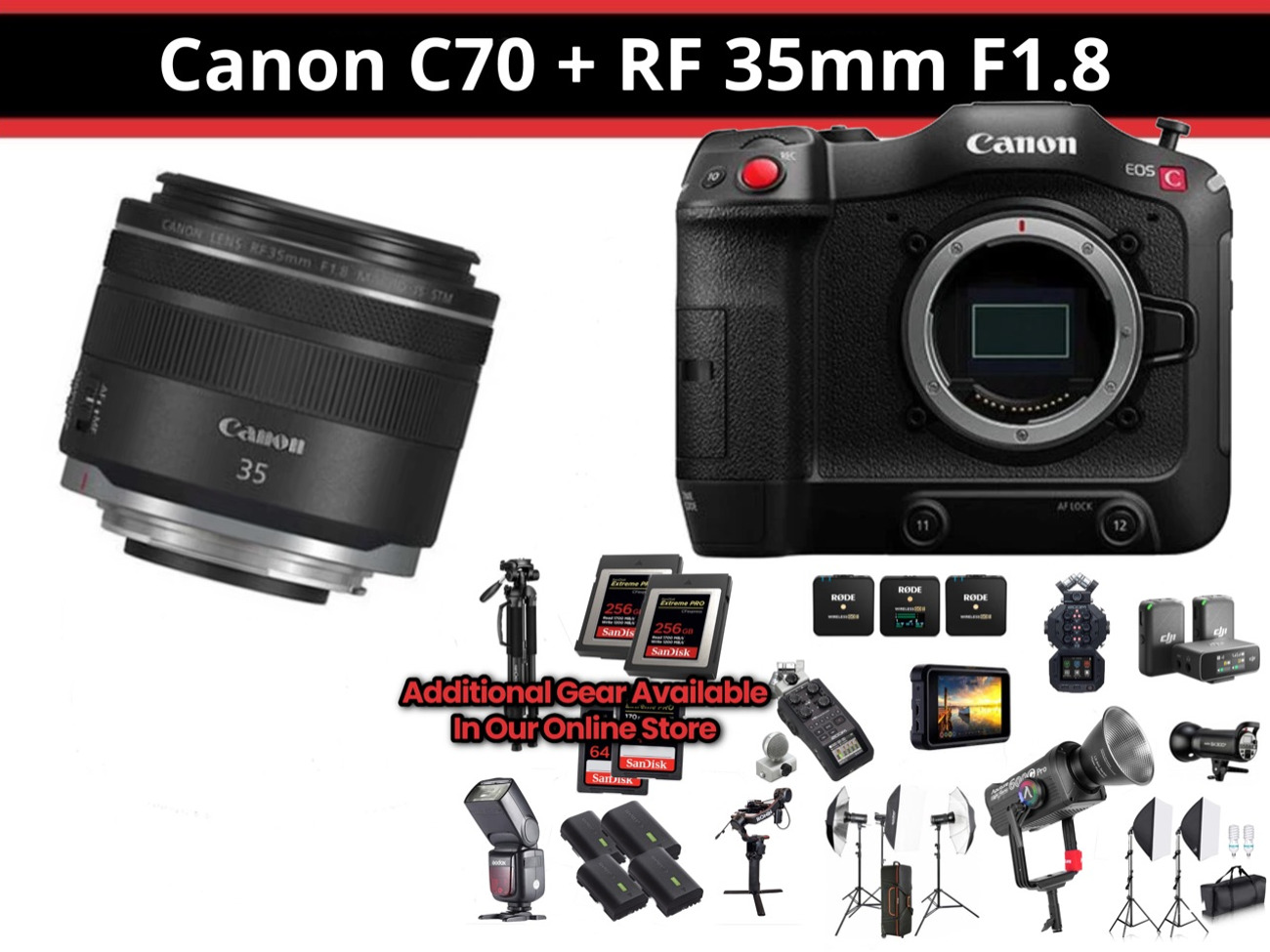 Canon c70 + rf 35mm f1.8