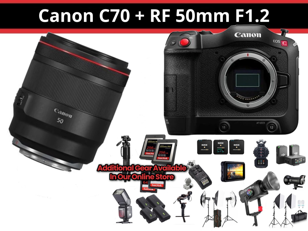 Canon c70 + rf 50mm f1.2