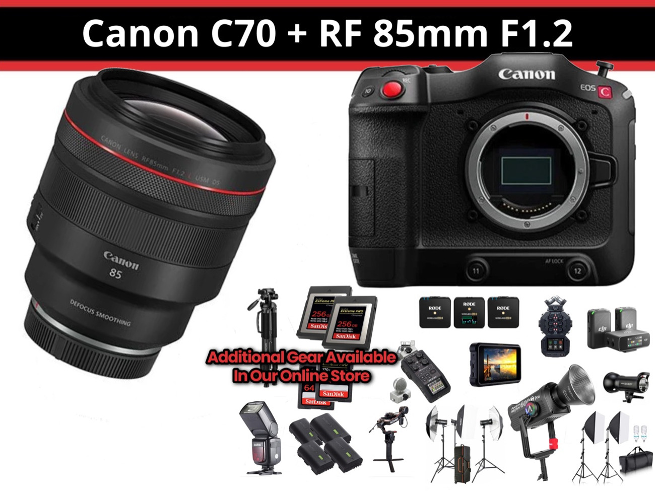 Canon c70 + rf 85mm f1.2 