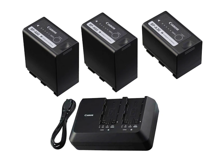 Canon c70 200 bp- a60 a30 battery + dual charger camera