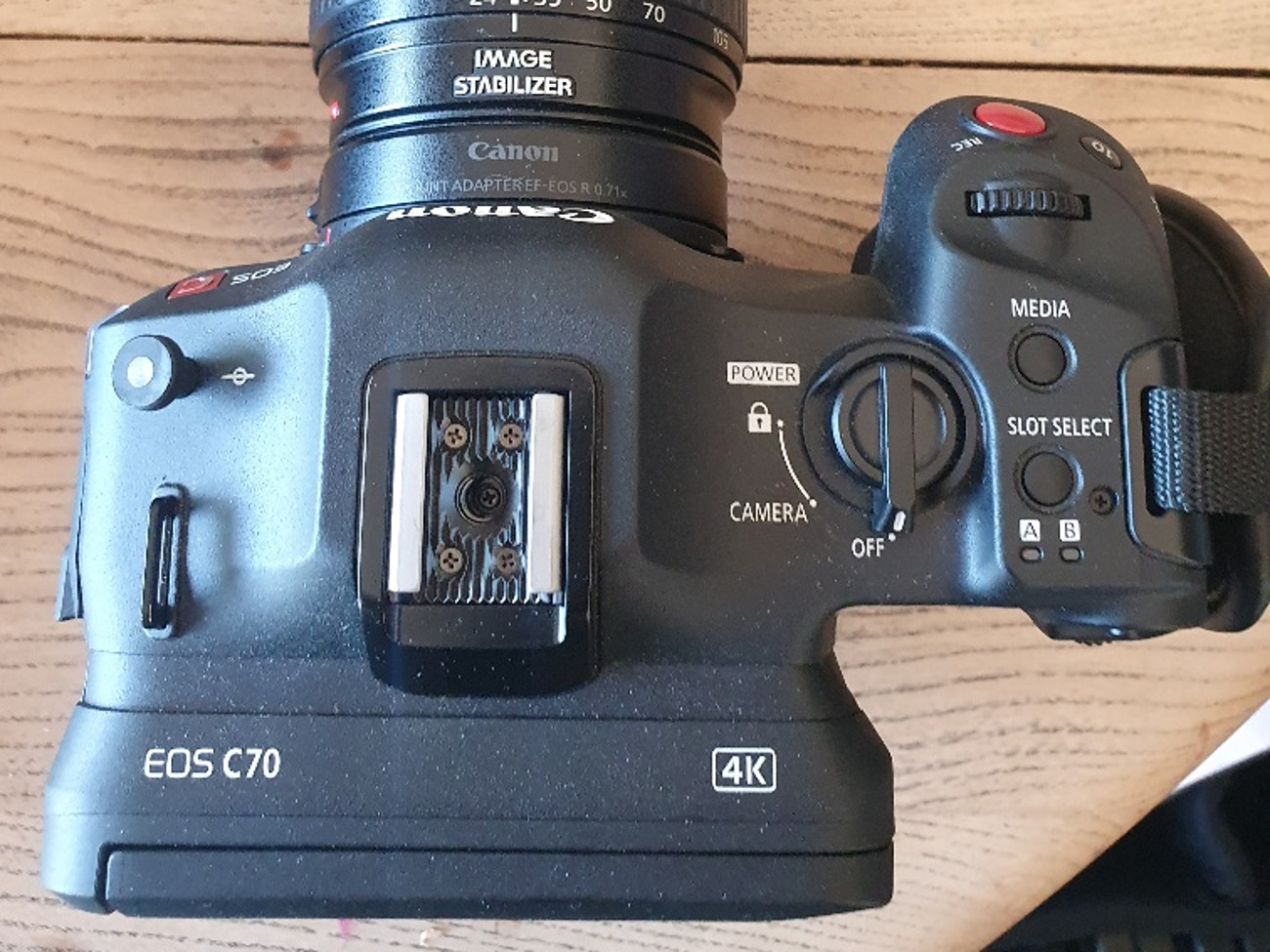 Canon c70 and lens ready to shoot