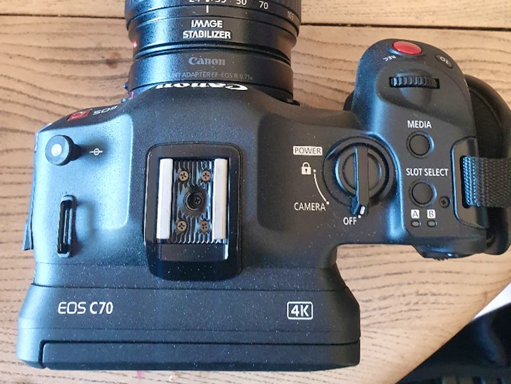 Canon c70 and lens ready to shoot