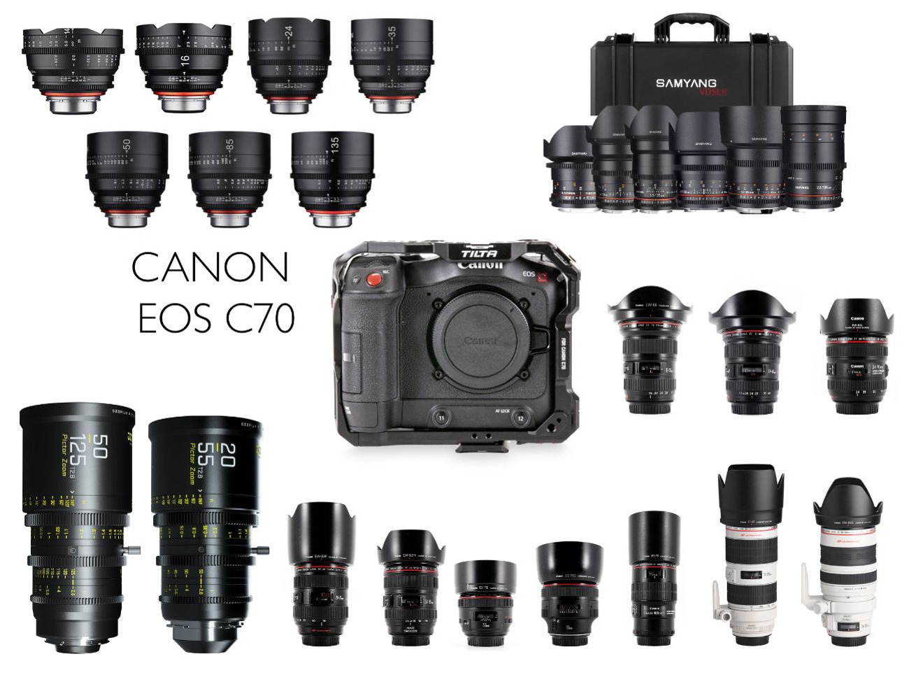 Canon c70 lenses 