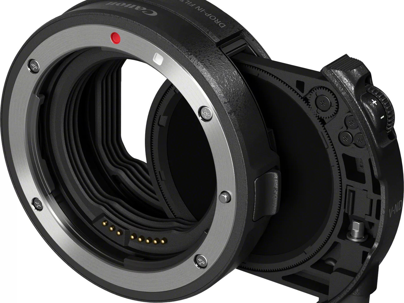 Canon drop-in filter mount adapter ef-rf with vnd filter
