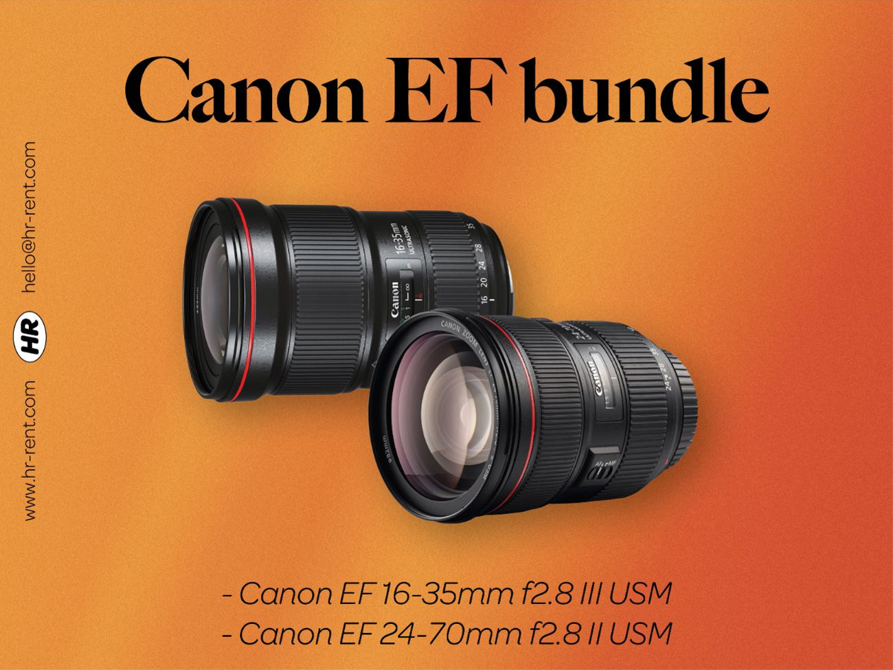Canon ef 16-35mm f2.8 iii + 24-70mm f2.8 ii lens (canon 24-70 + 16-35)