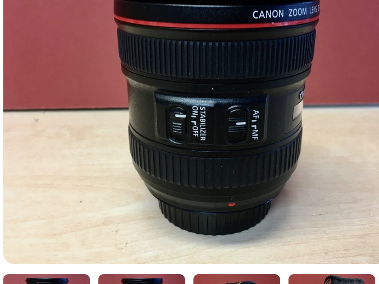 Canon ef 24-70mm and the 100mm macro lens.