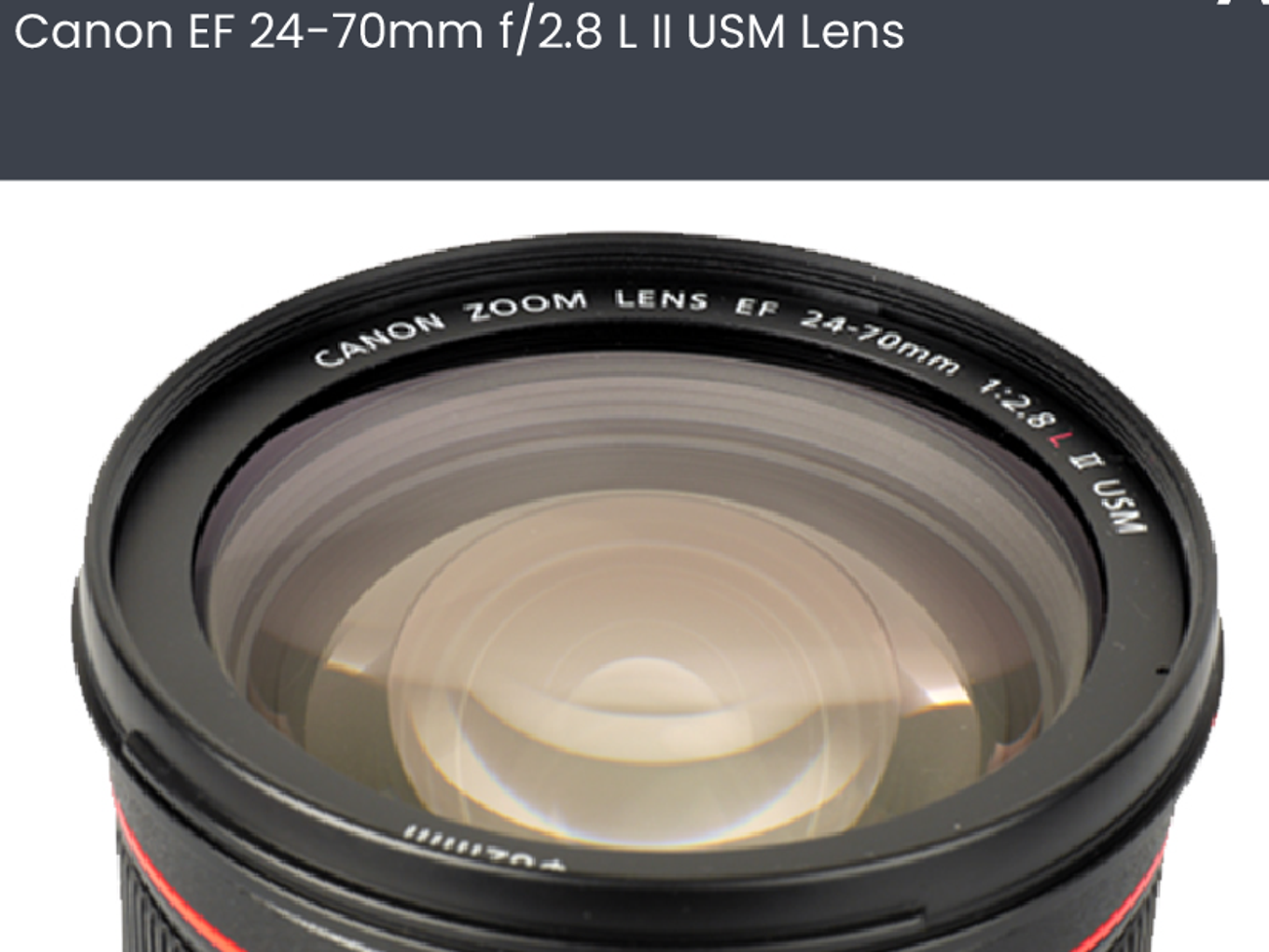 Canon ef 24-70mm f/2.8 l ii usm lens