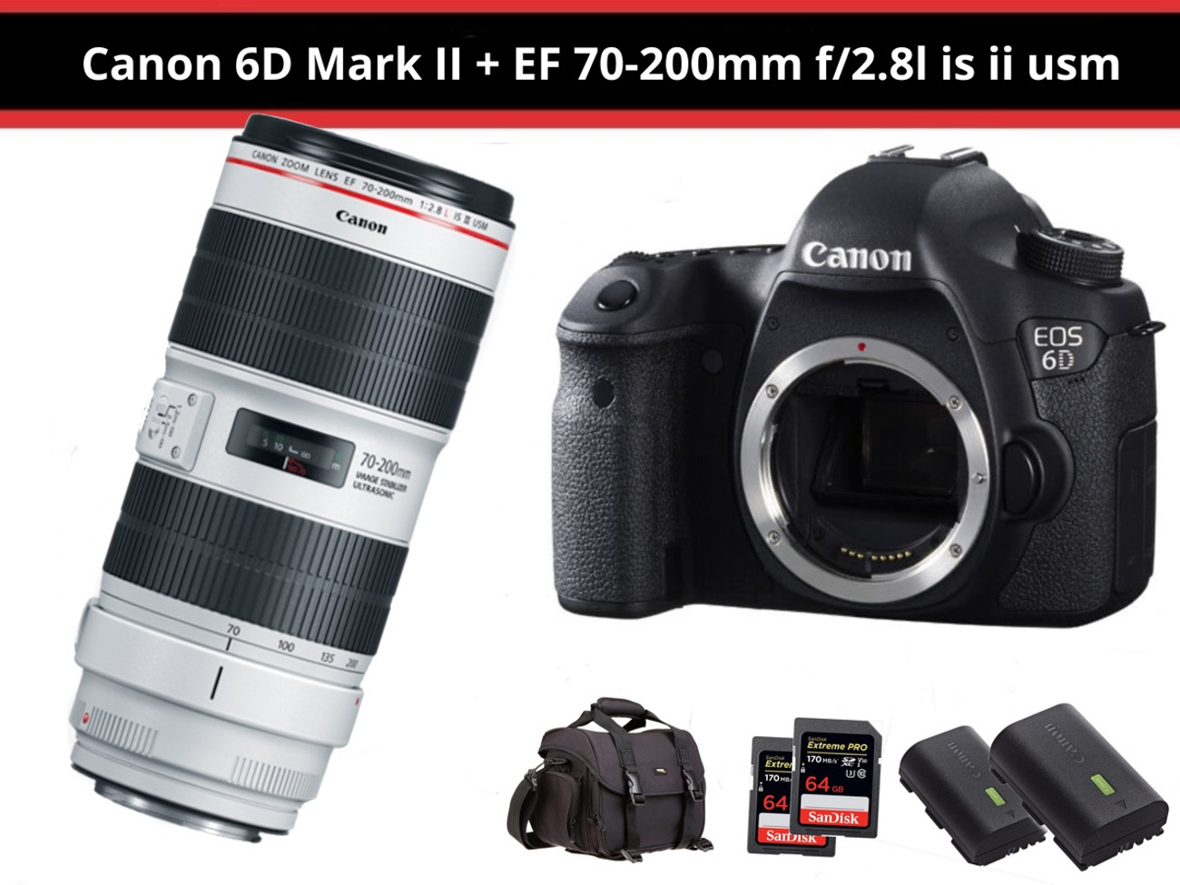 Canon eos 6d mark ii + ef 70-200mm f2.8