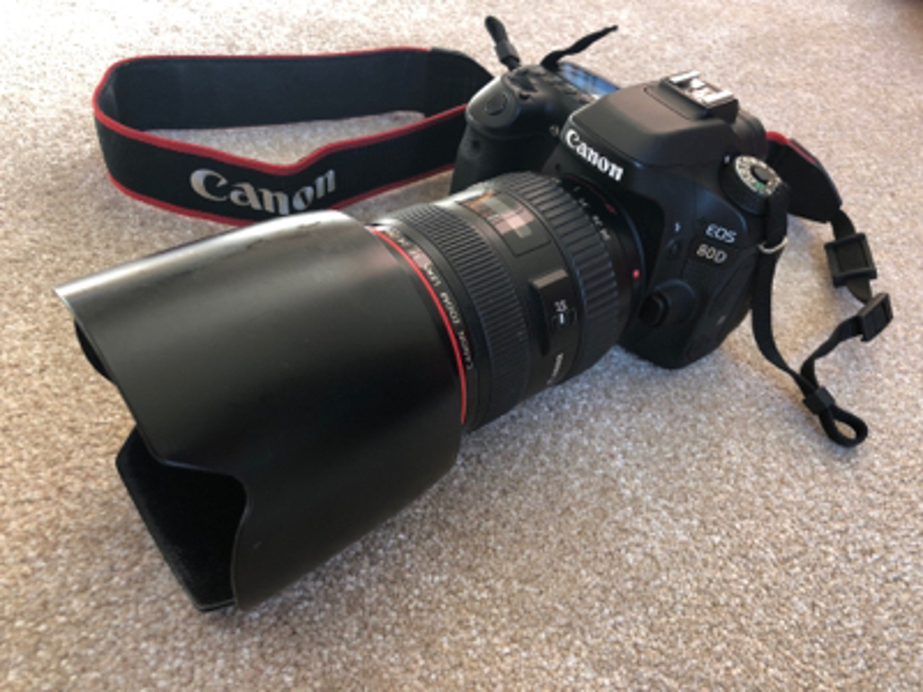 Canon eos 80d with canon zoom lens 24-70mm f2.8