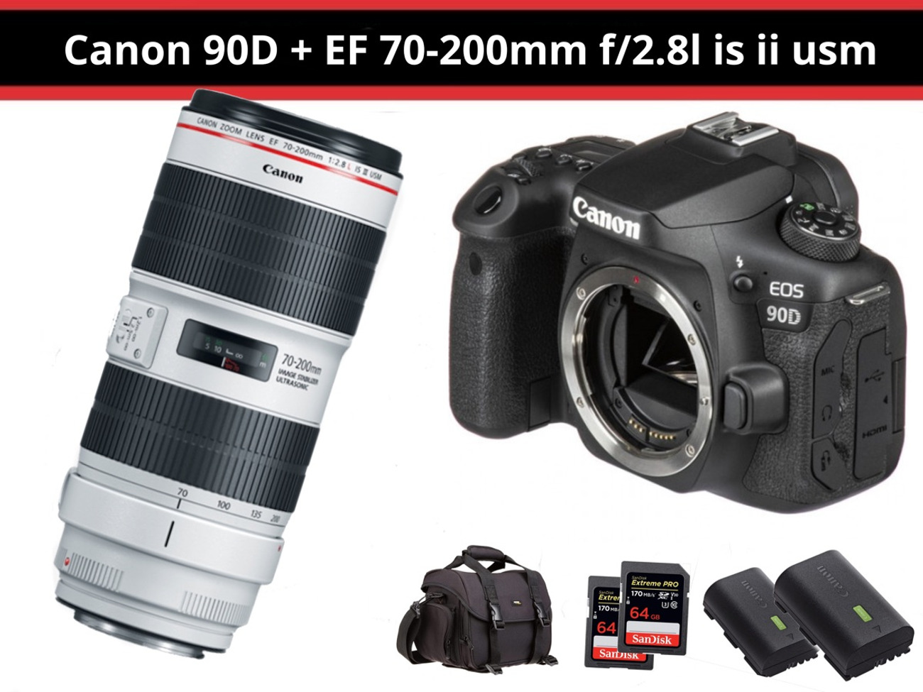 Canon eos 90d + ef 70-200 mm f/2.8