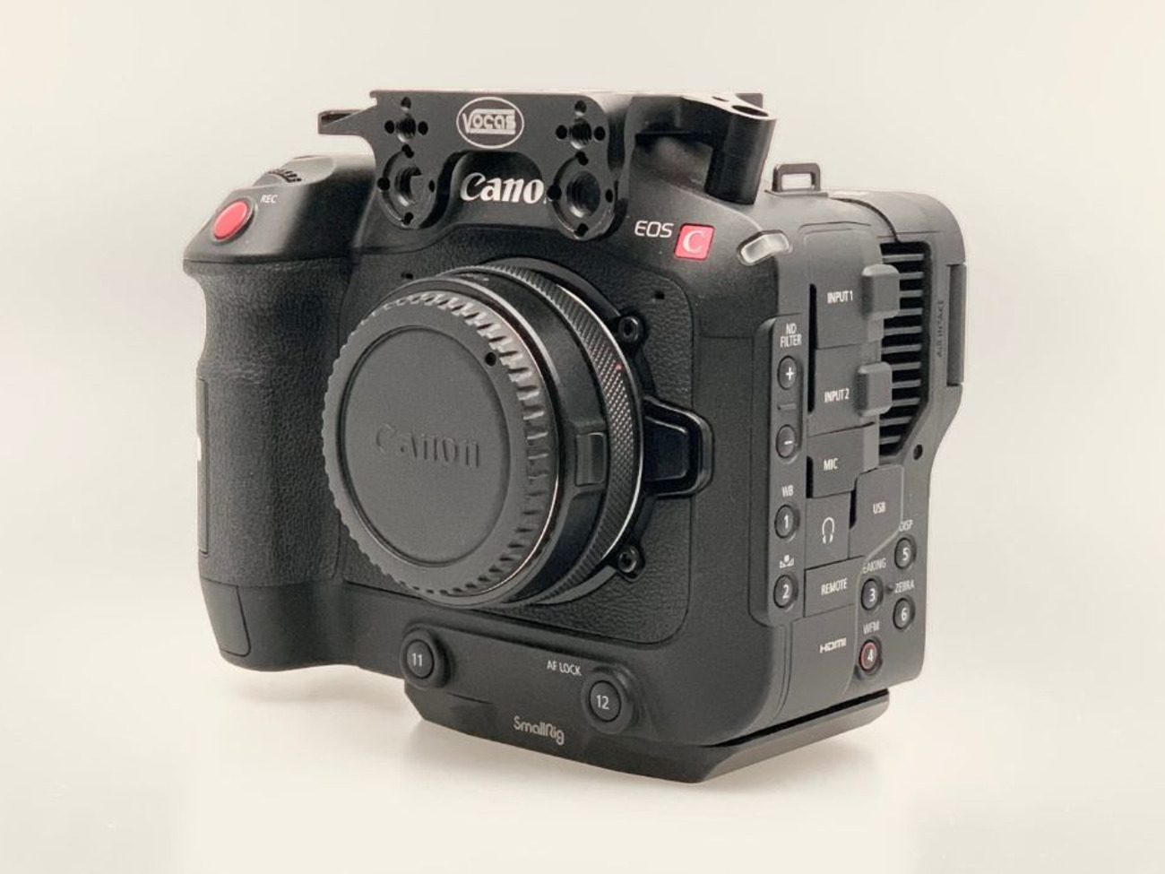 Canon eos c70 cinema camera body + rf ef adapter 4k raw 12-bit 120fps 