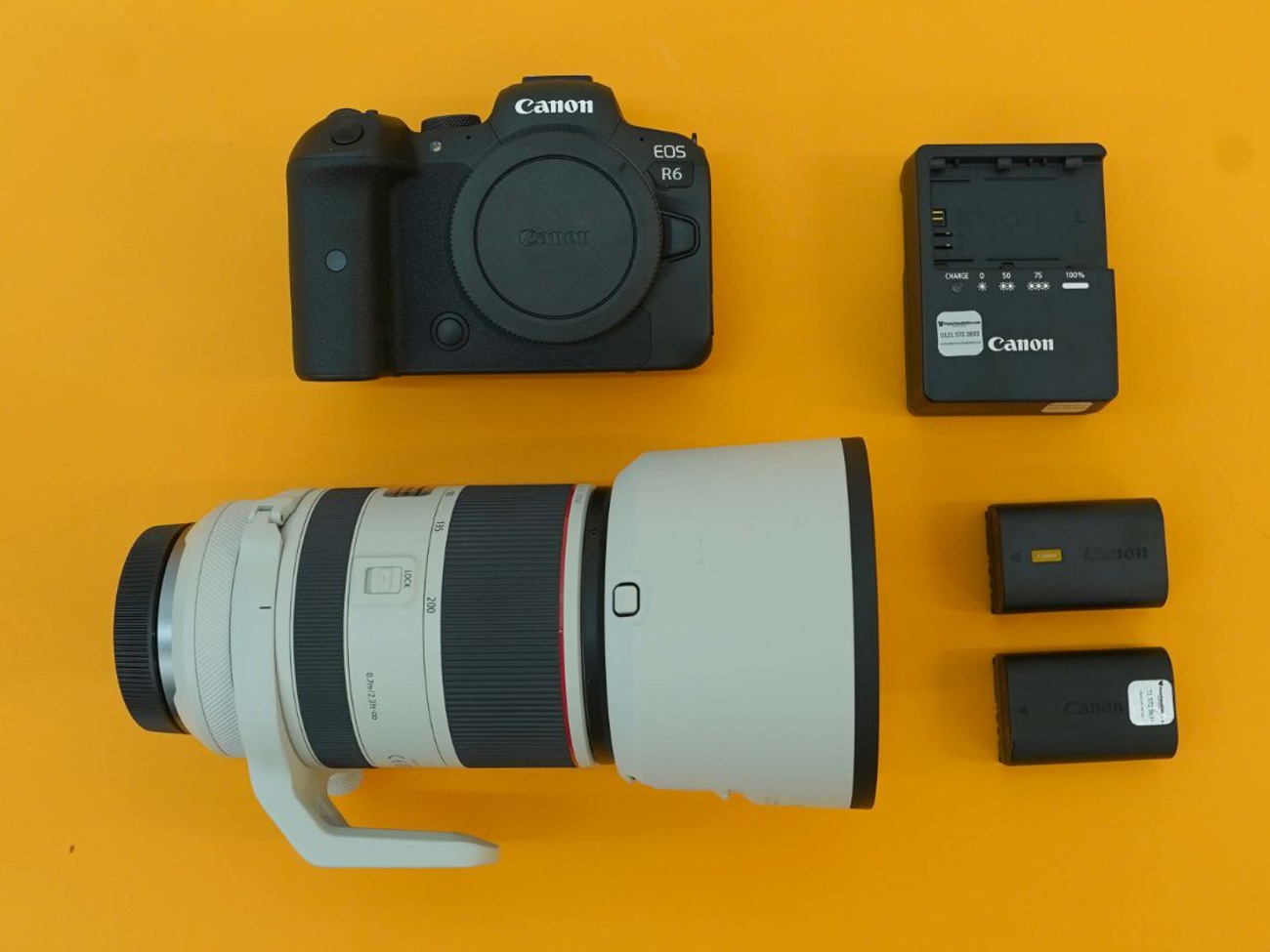 Canon eos r6 camera package two + canon rf 70-200 f2.8 lens