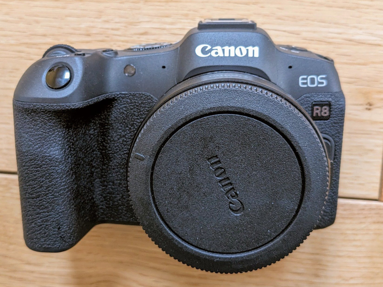 Canon eos r8 mirrorless camera with ef adapter