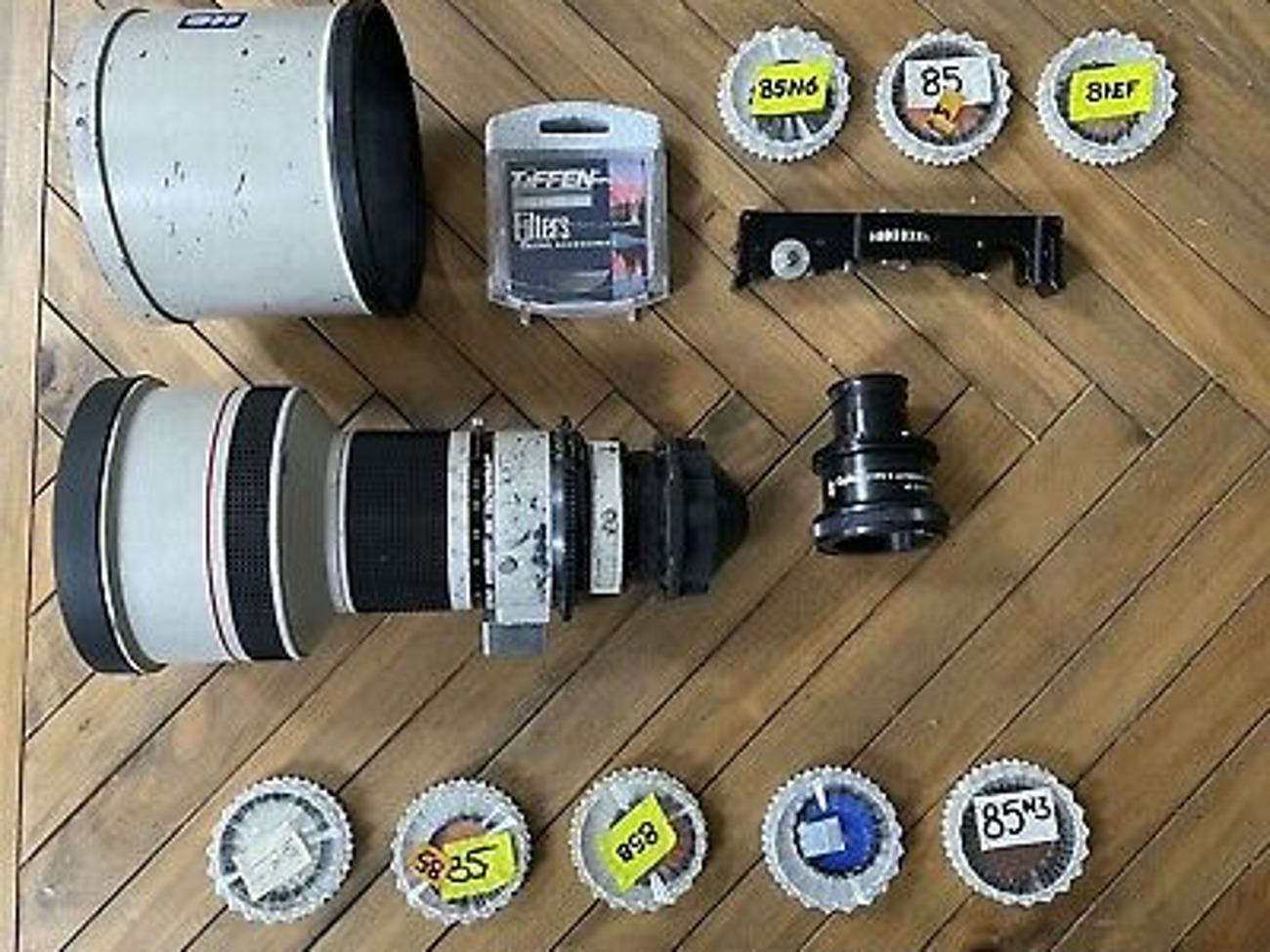 Canon fd 300mm f2.8 pl mount doubler - focus and iris gear