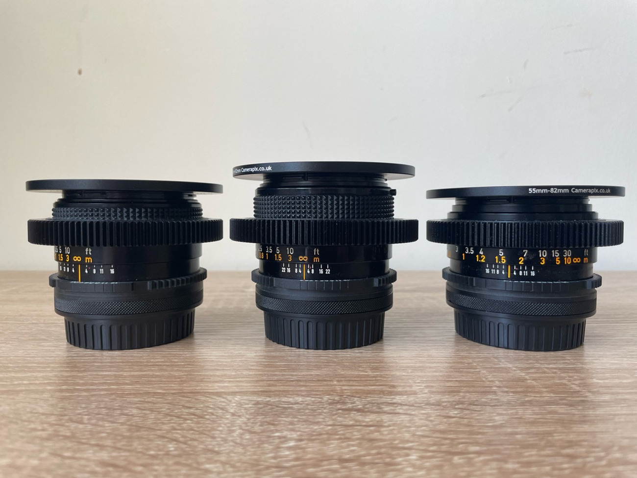 Canon fd ssc cine lens set / ef modded / 24, 35, 50