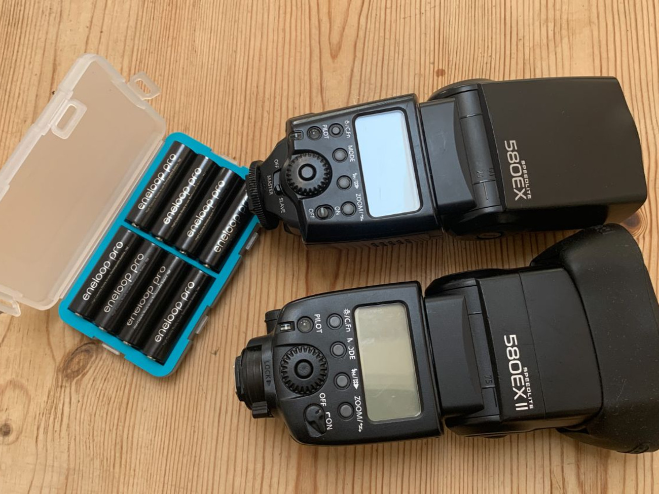 Canon flash speedlite kit inc 2 x 580 exii speedlites