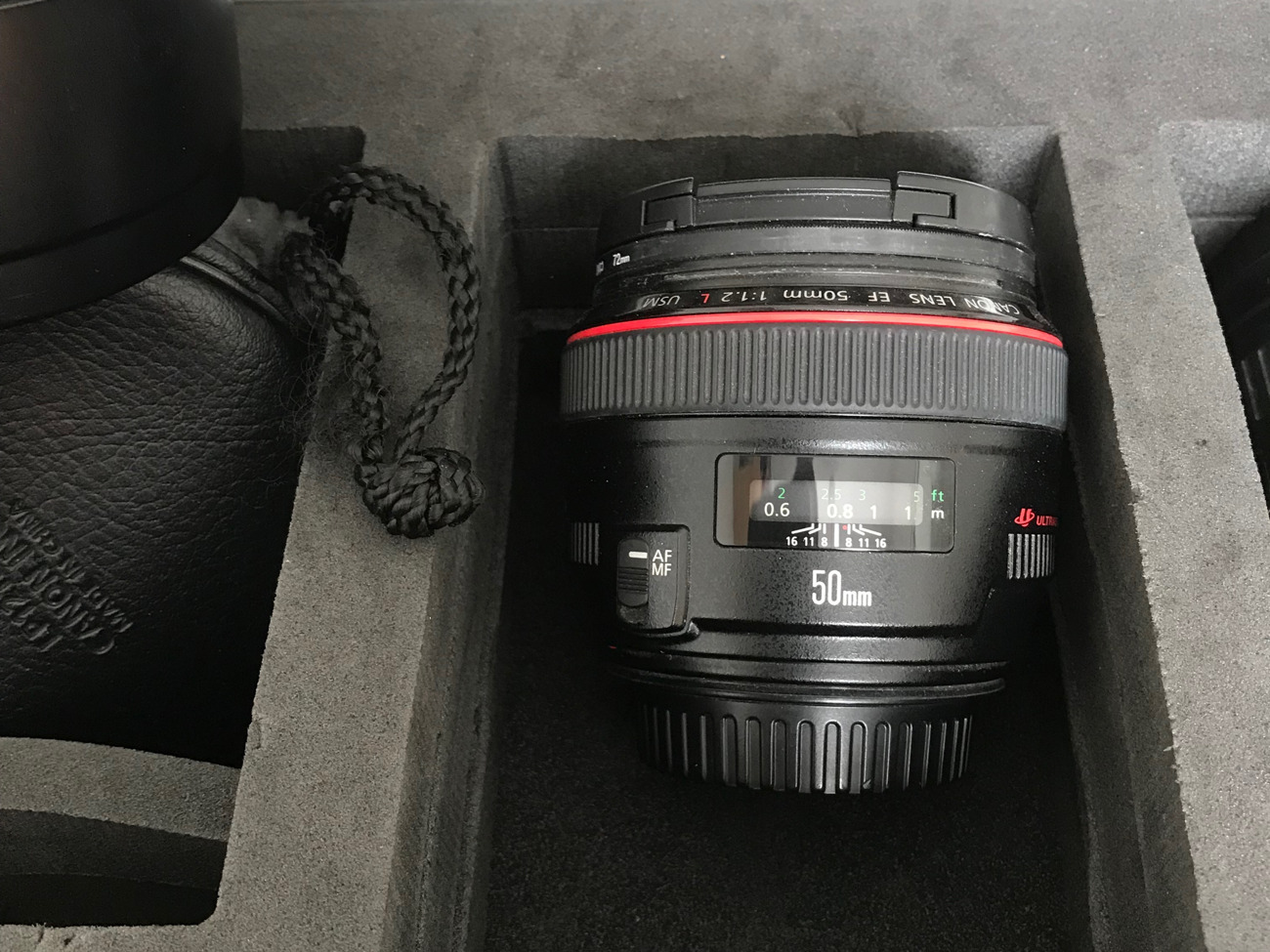 Canon l series 50mm 1.2 lens